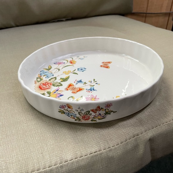 John Aynsley cottage garden 8” quiche oven to table dish. - Picture 4 of 6